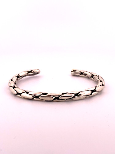Thin Oxidized Sterling Silver Cuff Renata Rubio