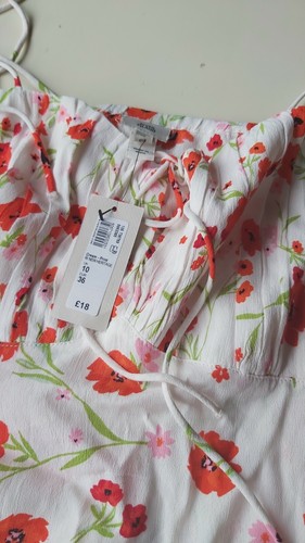 River Island Cream Heritage Print Camisole Top size 10 BNWT - Picture 4 of 9