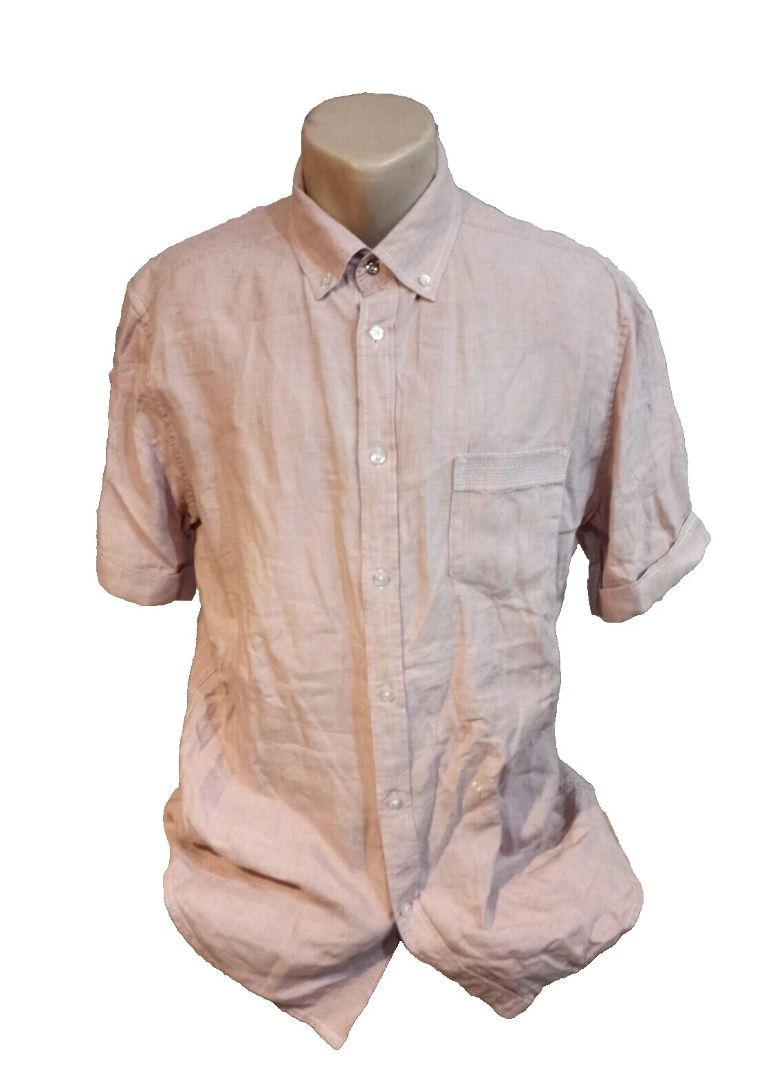 Camisas informales de lino diésel abotonadas para hombre