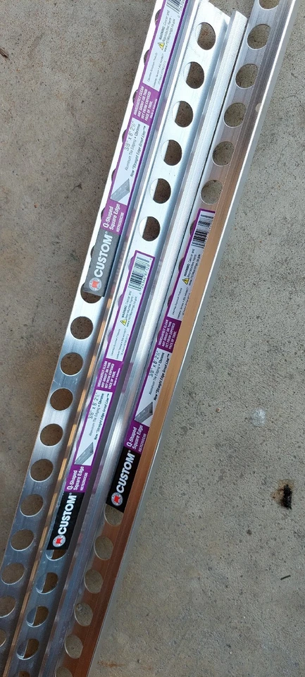 Borde cuadrado de aluminio borde de azulejo cromado 3/8 x 8 pies x 2 1/2 ideal para paredes + pisos Foto 2 de 2