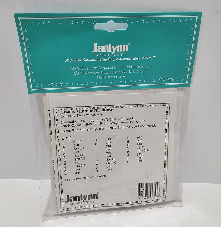 Vintage Janlynn's "Spirit Of The Horse" Cross Stitch Pattern - Image 2 of 2