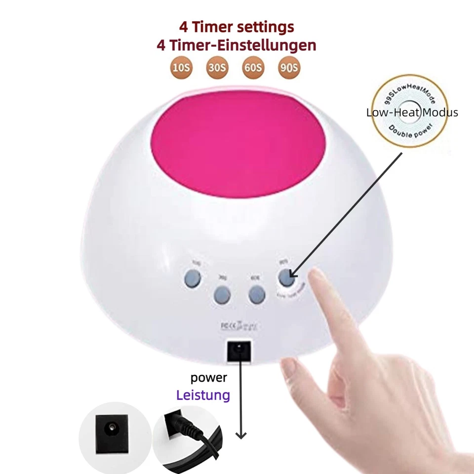 SUNUV SUN2C curador de luz UV-LED lámpara de uñas secador de uñas para uñas de gel - Imagen 3 de 4