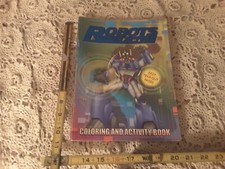 Vintage 2005 Robots In Action Coloring Book Unused
