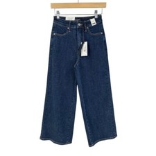 Judy Blue Jeans 1/25 Tailored Wide Leg Trouser Denim Tummy Control Dark Wash