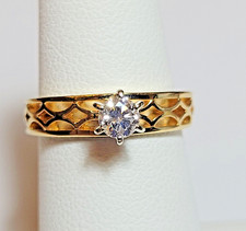 14K Yellow Gold Round Diamond Solitaire Engagement Ring 3.2 Grams Size 6 G/H VS1