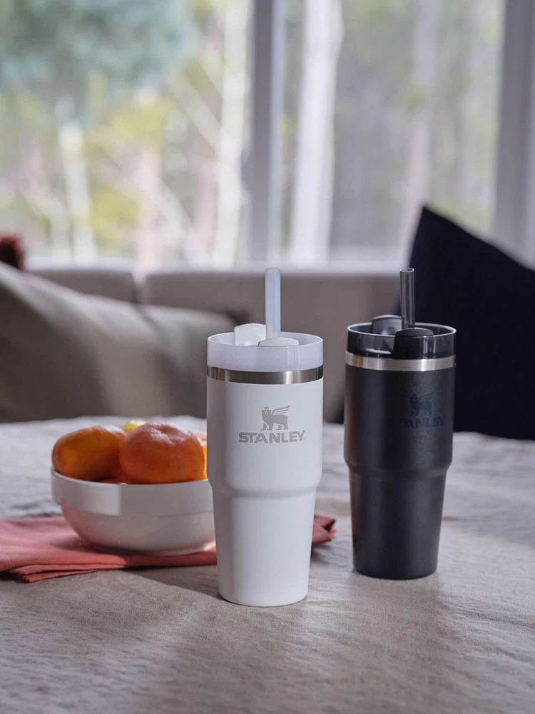 Tumbler 14oz Insulated Stainless Steel Cup Lid Straw Keeps Drinks Cold or Hot