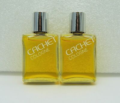Lot of 2 Cachet Cologne Mini Perfume Bottles ¼ Oz. Each Free Ship Matchabelli