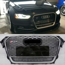 Für Audi A4 B8 2012-2015 Grill Wabengrill in RS4 Quattro Optik chrome schwarz