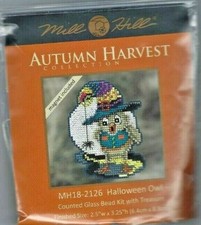 Halloween Owl Glass Bead Kit w/ Treasure Mill Hill Cross Stitch