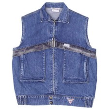 90's Vintage Guess Full Zip Denim Vest S