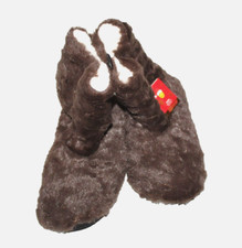 Joe Boxer Women's Brown Quilted Faux Fur Bootie Slippers 4-10
