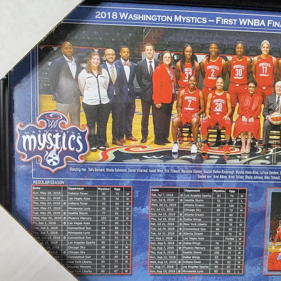 Washington Mystics 2018 WNBA 1st Final Framed Photo Capital One Arena Basketball - Image 3 of 4