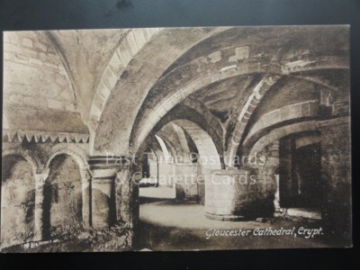 Gloucester Cathedral, Krypta, alte Postkarte