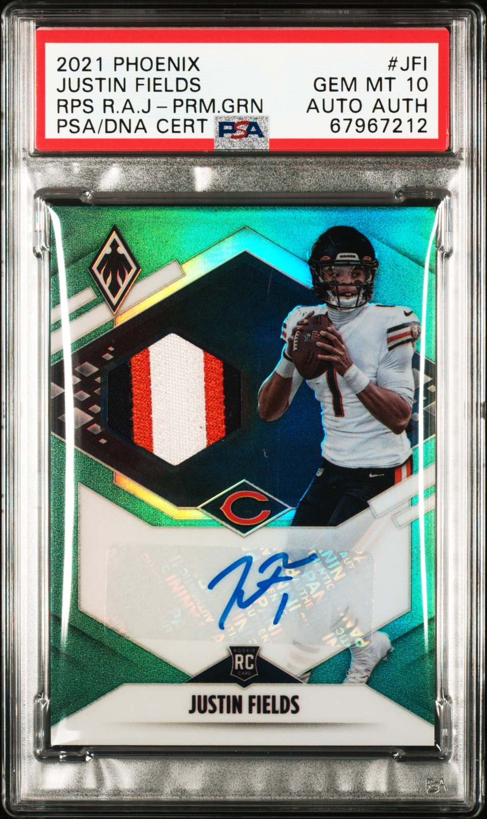 Justin Fields Panini Phoenix Rps Rookie Auto Dual Jersey #JFI Base