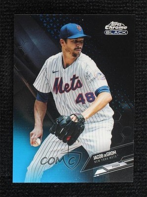 2021 Topps Chrome Black Blue Refractor 8/75 Jacob deGrom #93 gp1