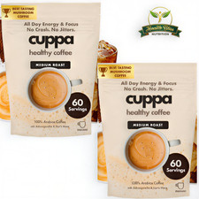 Cuppa Healthy Mushroom Instant Coffee Medium Roast Lion s Mane 120 Servings