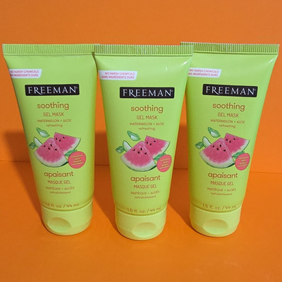 Freeman Soothing Gel Mask Watermelon + Aloe Face & Neck 1.5 fl oz