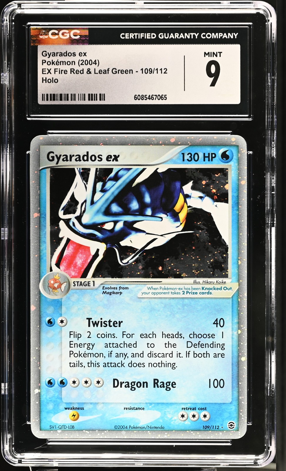 CGC 9 MINT Gyarados ex 2004 EX Fire Red & Leaf Green 109/112 Holo Pokemon Card