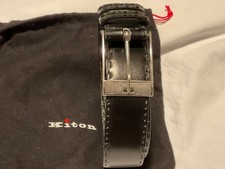 Kiton belt Authentic leather With Sterling Silver 925 Belt Buckle- 40? & 34? Mid