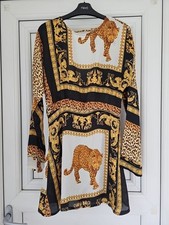 Prettylittlething Ladies Sun Dress. Black  Gold Size 10 pool side dress cover up