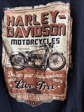 Harley Davidson Shirt Mens Medium Black 2013 Tampa FL Skull Dbl Sided Graphic