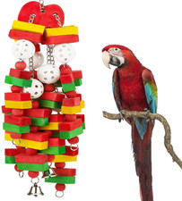 MEWTOGO Large Bird Parrot Toys for Cockatoos African Grey Macaws and Amazon Parr