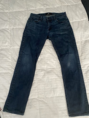 32" Dark Wash Jeans 7 For All Mankind Adrien Series 7 Denim