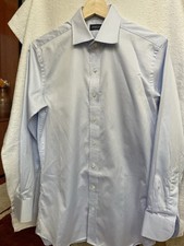 Men's Proper Cloth Long Sleeve Shirt, 17, 19,30, Light Blue, 100 Cotton