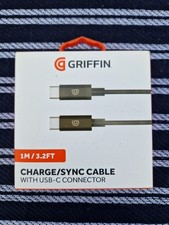 Image of Griffin Charge/Sync USB-C to USB-C Cable 1m/3.2ft long - Black