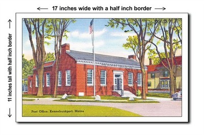 Maine 1940s - Post office, Kennebunkport, Maine - 11x17 Poster