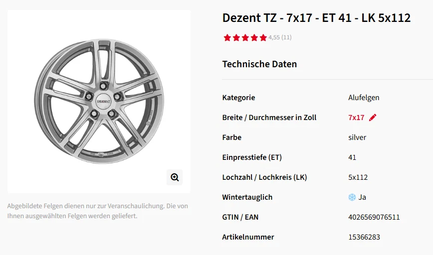 Continental/P WinterContact TS-850P 225/55 R18 V XL Reifen auf Dezent Felge TOP - Bild 2 von 4