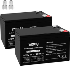 12V 7Ah Rechargeable Sealed Lead Acid Battery 2 Pack 
