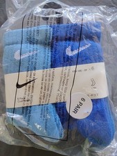 Nike 6 Pack Cushioned Crew Colorful Socks Dri Fit Youth