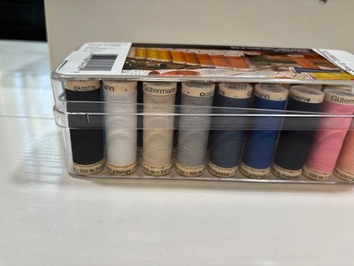 New Gutermann Sew-All Polyester Thread Set-26 Spools sealed In Plastic Case