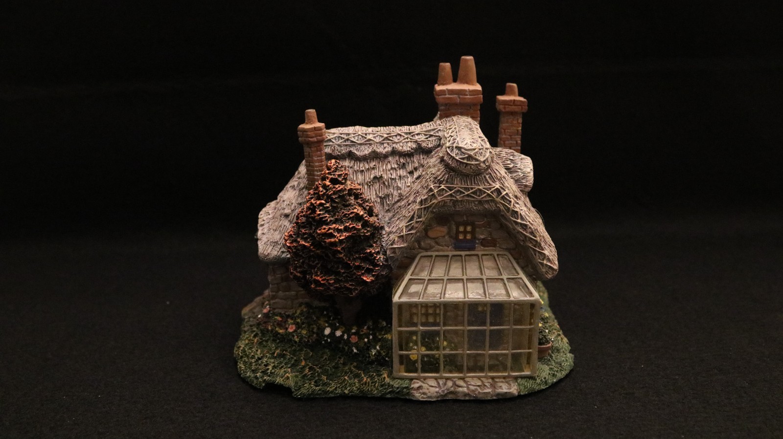 Thomas Kinkade Hawthorne Seaside Village Everett's Flower Shop w COA & Light Kit