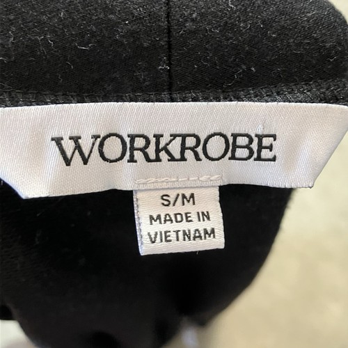 Workrobe Black Belted Robe Womens Size Small/Medium Short Pockets - Picture 6 of 9