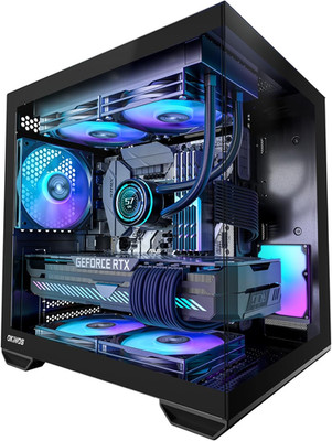 MATX PC Case, Top 240Mm Radiator Support, 5 Pcie Slots for Max GPU Cooling, Extr