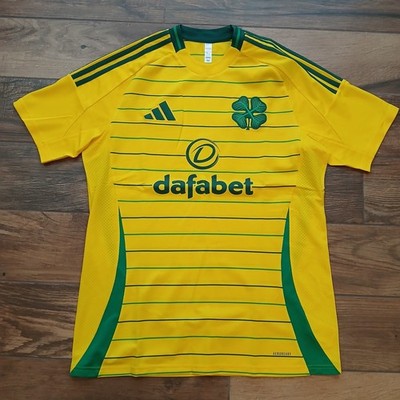 Glasgow Celtic FC Jersey Mens Medium Yellow 2024-25 Away Soccer