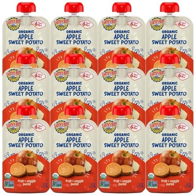 Earth's Best Organic Baby Food Pouches, 6+ Months, 3.5 Ounce (Pack of 12)