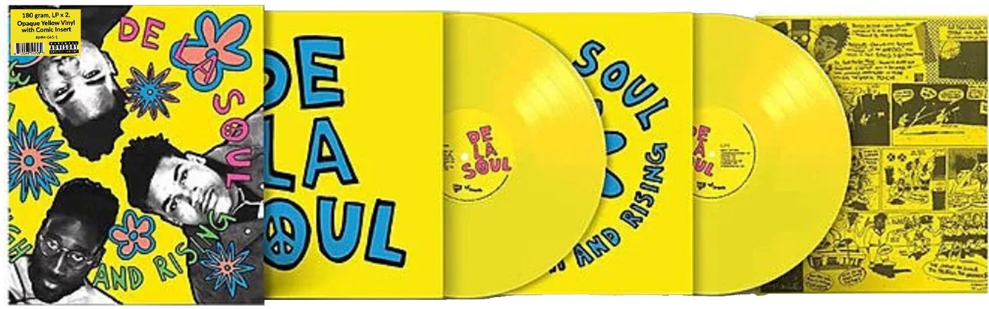 DE LA SOUL LP  x 2 3 Feet High And Rising DOUBLE YELLOW VINYL + Comic New SEALED