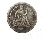 Cull 1886 Liberty Seated Silver Dime 10c US Coin You Grade It B30