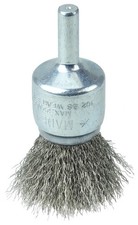 Weiler 36283 Wolverine 3/4 Crimped Wire End Brush.006Stainless Steel Fill, 1/4