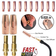 28 PCS Welding Gun Kit .035" for Lincoln 100L Tweco Mini/ 1 Tip-Diffuer-Nozzle