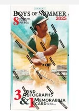 2025 Panini Boys of Summer Sealed Case (8) boxes, Autos