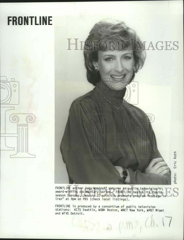 Press Photo Judy Woodruff, News Anchor for Frontline - tup05012