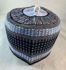 Authentic African Native Made Hausa/Fulani Fila/ Kufi Hat  22-3/4  