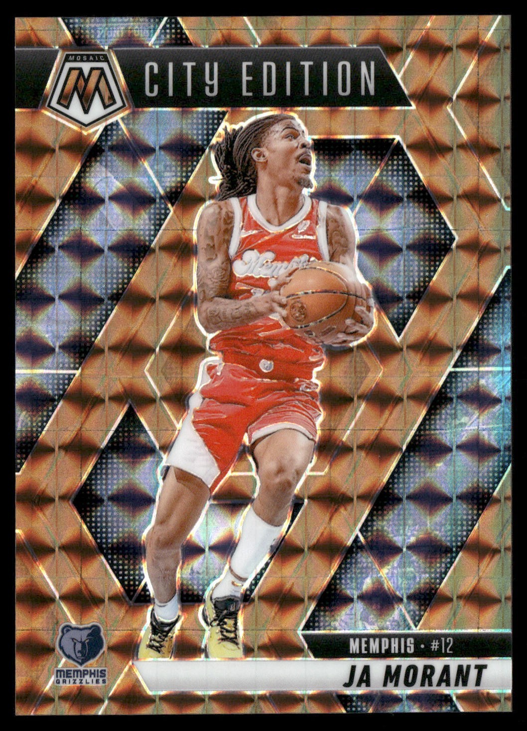 2024-25 Panini Mosaic - City Edition Ja Morant #281 Bronze Mosaic Prizm /75