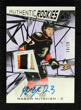2021 Upper Deck SP Game Used Purple Memorabilia 10/10 Mason McTavish Auto 1i4e