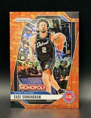 2024-25 Prizm Monopoly Cade Cunningham Orange Classic Icons /1499 Pistons