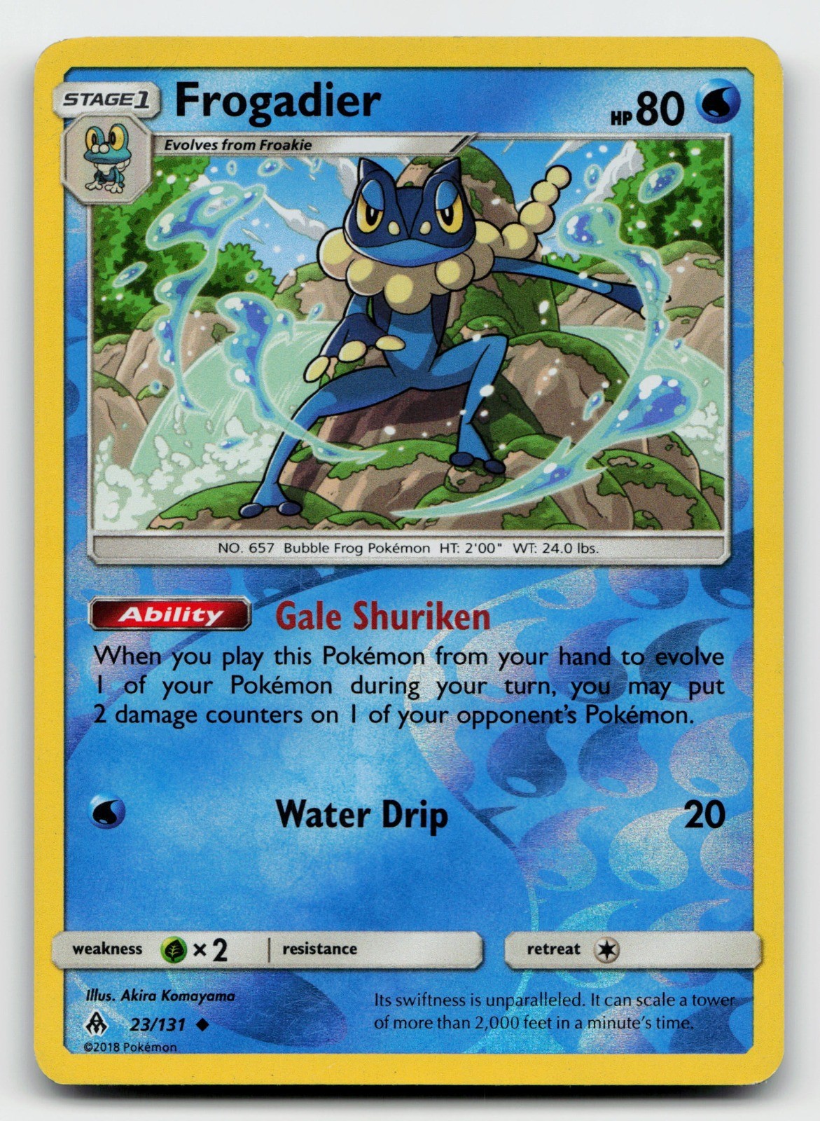 Frogadier 23/131 SM - Forbidden Light Reverse Holo MP Pokemon TCG Uncommon